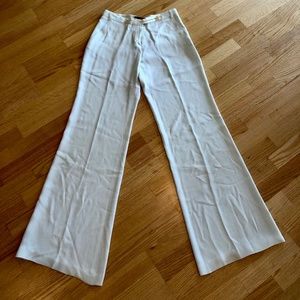 Women’s Emporio Armani ivory wide leg pant with front button detail